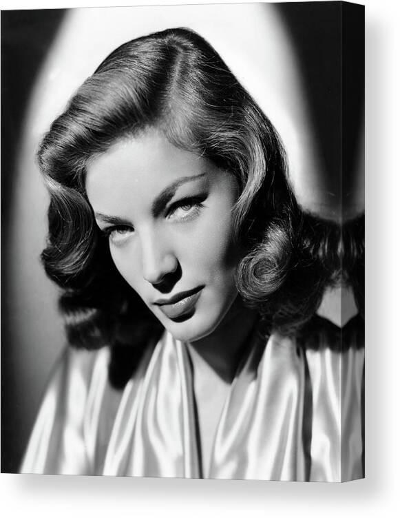 Those Eyes Canvas Print featuring the photograph Lauren Bacall: Those Eyes I by Globe Photos