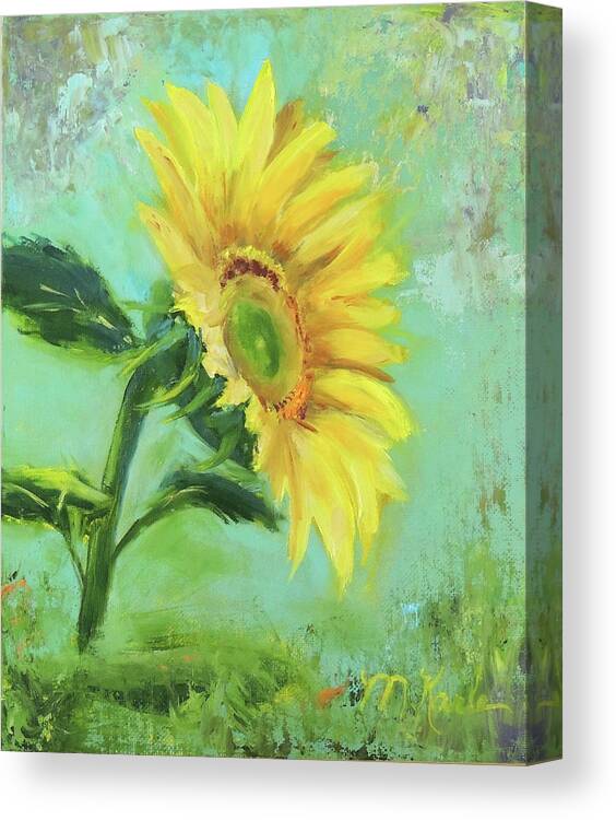 Flower Canvas Print featuring the painting Loose Sunflower by Marsha Karle