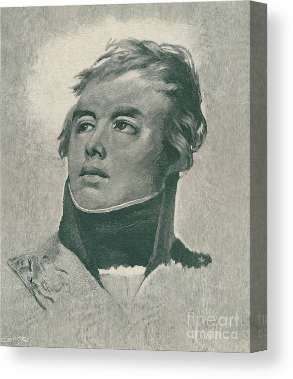 Engraving Canvas Print featuring the drawing Marshal by Print Collector