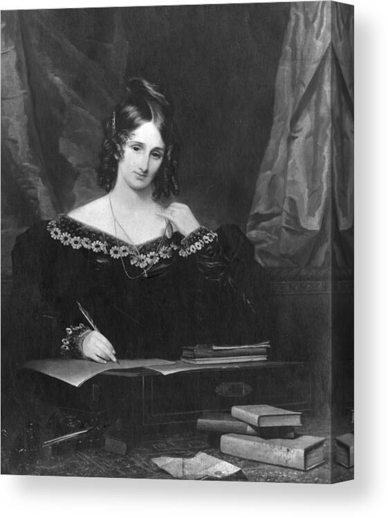 Percy Bysshe Shelley Canvas Print featuring the photograph Mary Shelley by Hulton Archive