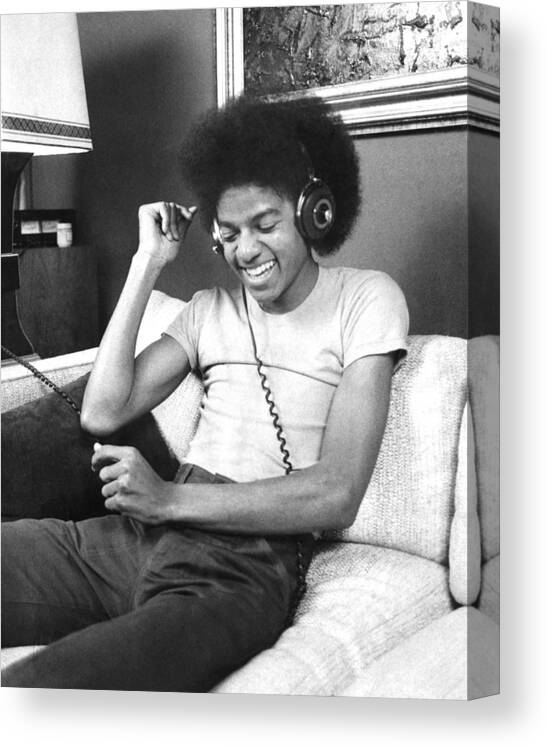 Michael Jackson Canvas Print featuring the photograph Michael Jackson, The Lead Singer Of by New York Daily News Archive