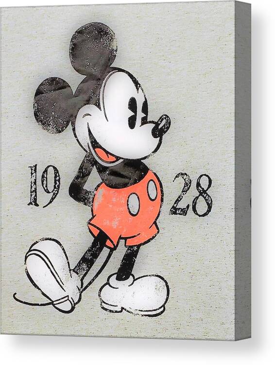 Mickey Mouse Canvas Print featuring the photograph Mickey Mouse 1928 by Rob Hans