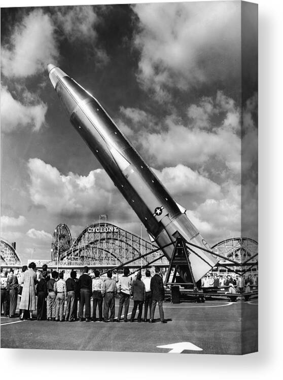 Child Canvas Print featuring the photograph Missile And Cyclone by Hulton Archive