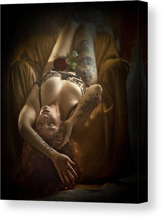Woman Canvas Print featuring the photograph Monica by Franky De Meyer