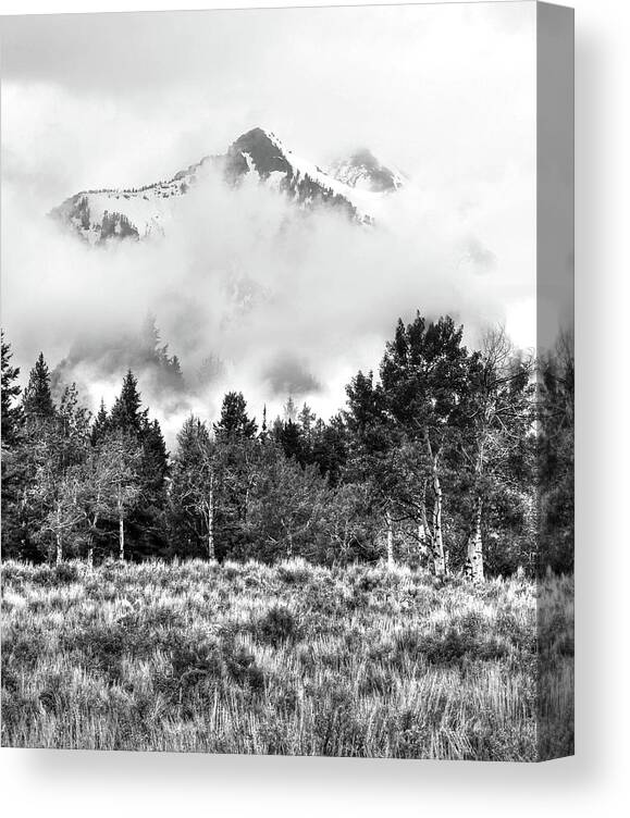 Sawtooth Mountains Canvas Print featuring the photograph Montana Mist by Randall Dill