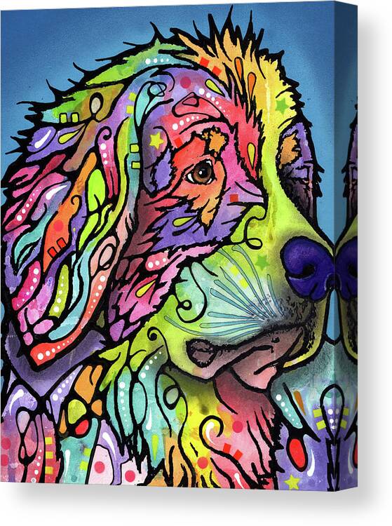 Mountain Dog Canvas Print featuring the mixed media Mountain Dog by Dean Russo