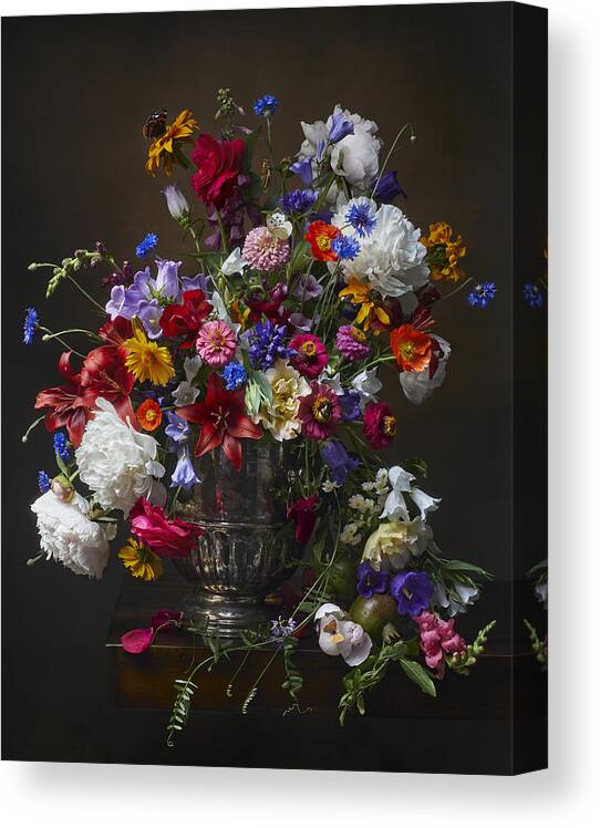 Flowers Canvas Print featuring the photograph Multi-color Composition by Alena