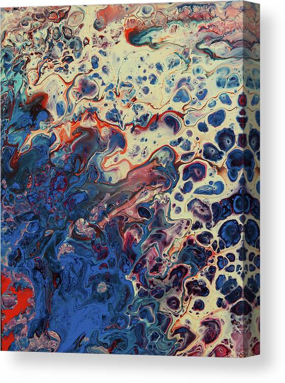 Fluid Canvas Print featuring the painting New Painting Who Dis by Jennifer Walsh