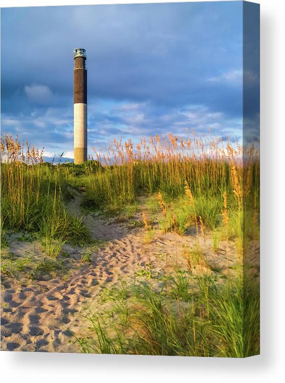 Lighthouses Canvas Print featuring the photograph Oak Island Lighthouse by Joe Kopp