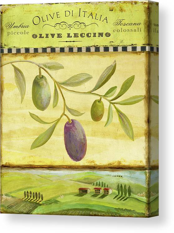 Olive Canvas Print featuring the mixed media Olive Grove Tuscana by Art Licensing Studio