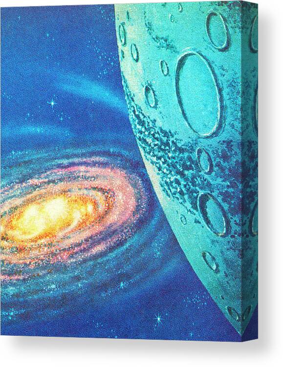 Astronomy Canvas Print featuring the drawing Outer Space Galaxy by CSA Images