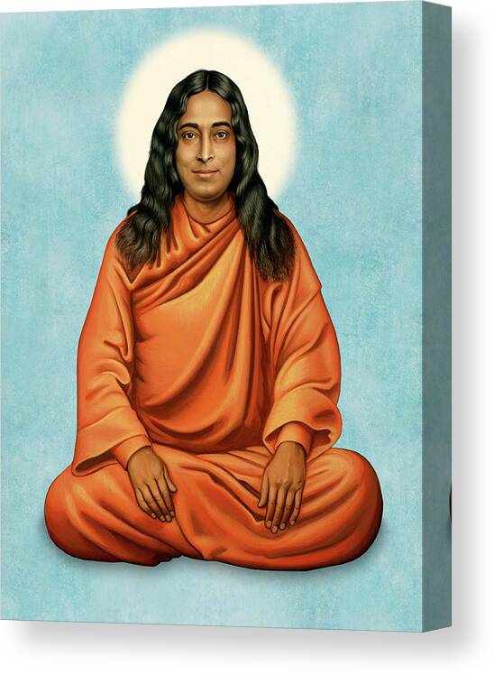Yoga Canvas Print featuring the painting Paramhansa Yogananda by Sacred Visions