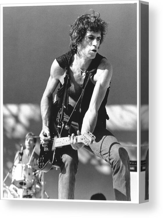 Keith Richards - Musician Canvas Print featuring the photograph Photo Of Keith Richards by Larry Hulst