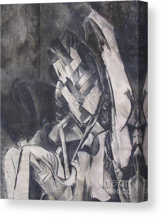 Pencil Canvas Print featuring the drawing Picasso Study by Rosanne Licciardi