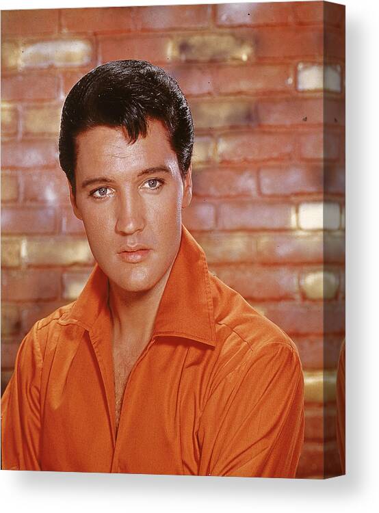Elvis Presley Canvas Print featuring the photograph Portrait Of Elvis by Hulton Archive