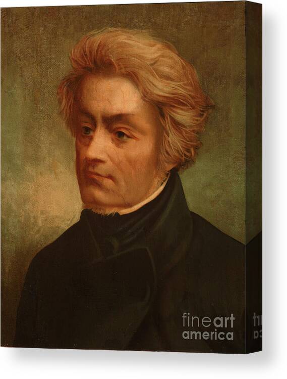 Oil Painting Canvas Print featuring the drawing Portrait Of The Poet Adam Mickiewicz by Heritage Images