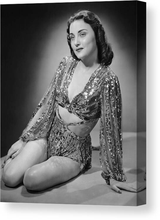 People Canvas Print featuring the photograph Portrait Of Woman In Lame Outfit by George Marks