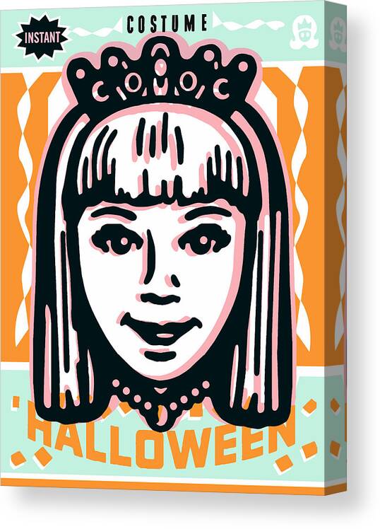 Campy Canvas Print featuring the drawing Princess Halloween costume by CSA Images