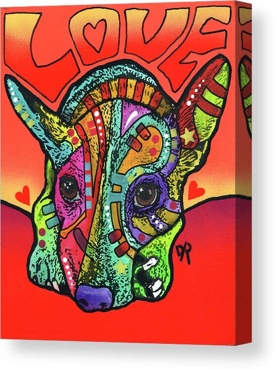 Ralphy Canvas Print featuring the mixed media Ralphy by Dean Russo