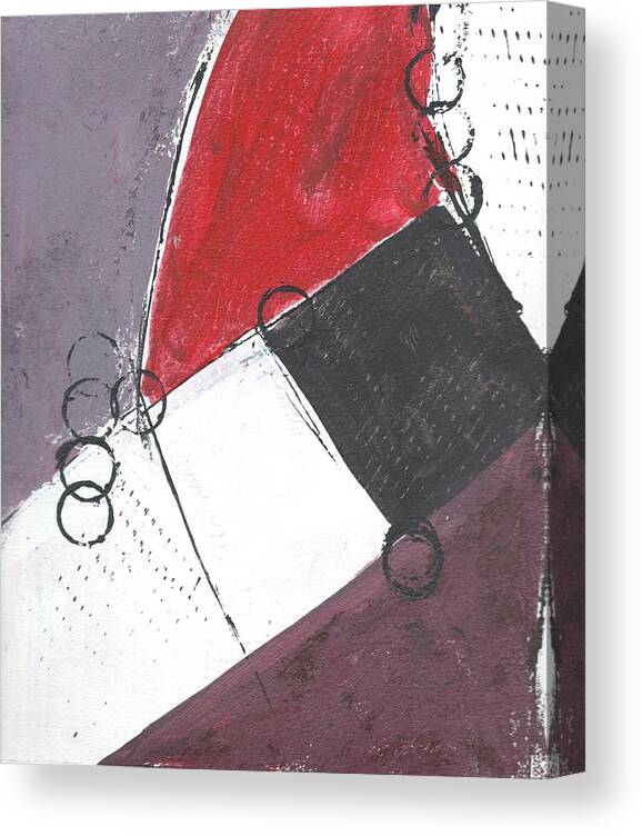 Abstract Canvas Print featuring the painting Red and Black Study 1 by Christine Chin-Fook