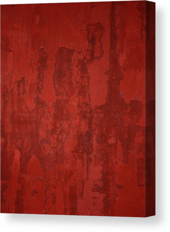 Weathered Canvas Print featuring the photograph Red Painted Texture by Jupiterimages