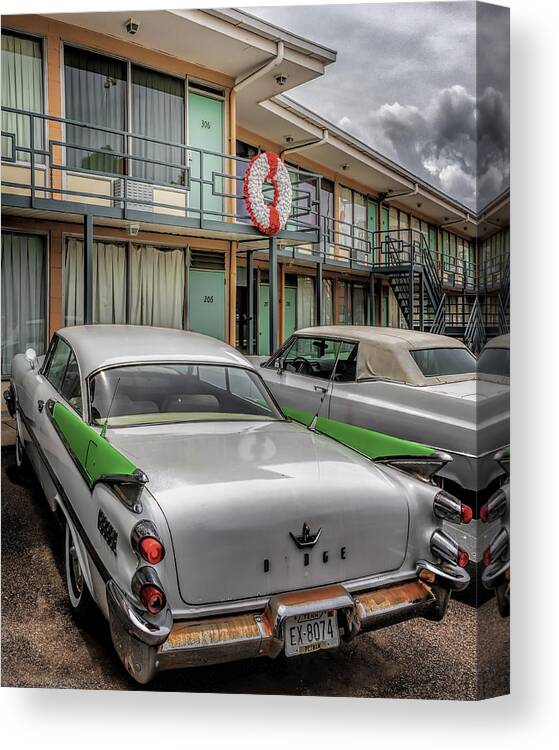 Memphis Canvas Print featuring the photograph Room 306 - Lorraine by Susan Rissi Tregoning