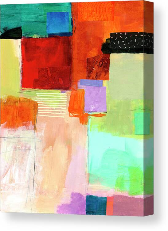 Abstract Art Canvas Print featuring the painting Shoreline #10 by Jane Davies