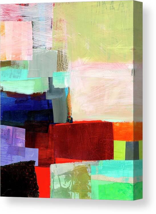 Abstract Art Canvas Print featuring the painting Shoreline #12 by Jane Davies