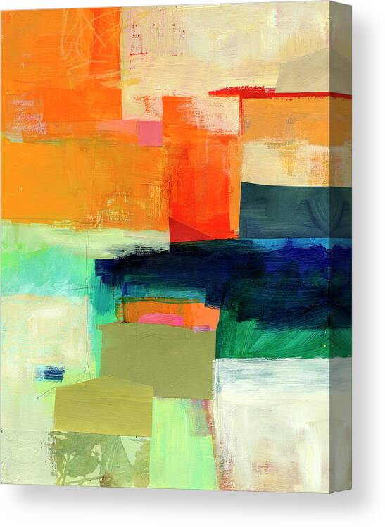 Abstract Art Canvas Print featuring the painting Shoreline #7 by Jane Davies