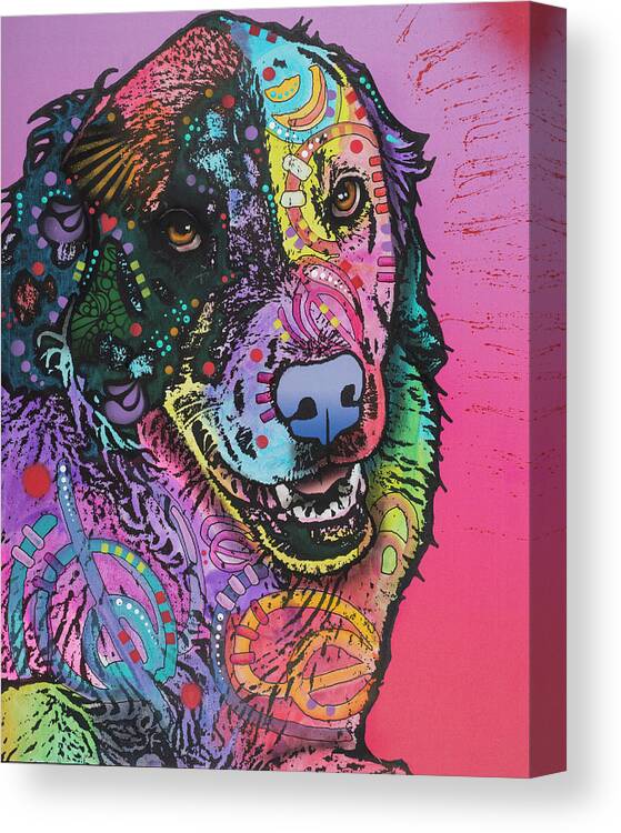 Splatter Canvas Print featuring the mixed media Splatter by Dean Russo