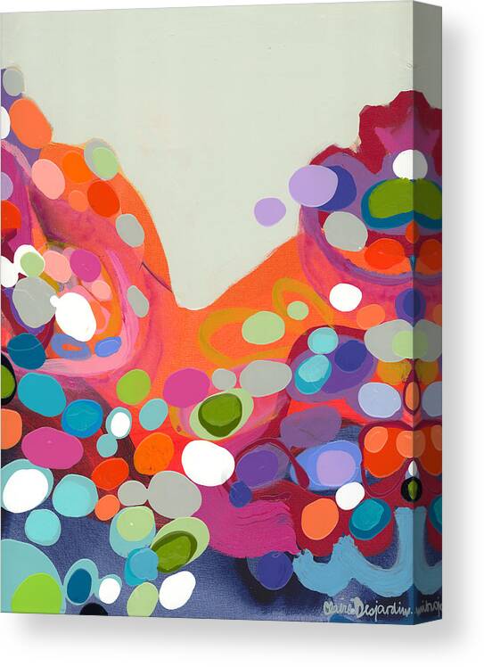 Abstract Canvas Print featuring the painting Spoonful of Joy by Claire Desjardins