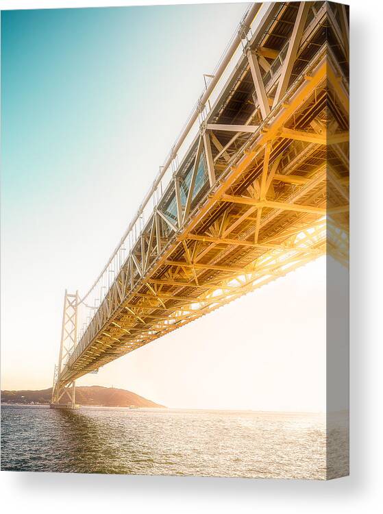 Fog Canvas Print featuring the photograph Strait Of Akashi by Ami S