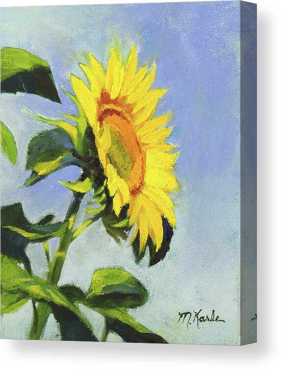 Flower Canvas Print featuring the painting Sunflower by Marsha Karle