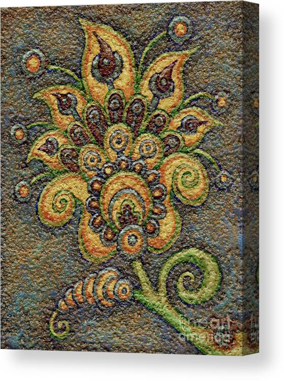 Floral Canvas Print featuring the painting Textured Tapestry 8 by Amy E Fraser