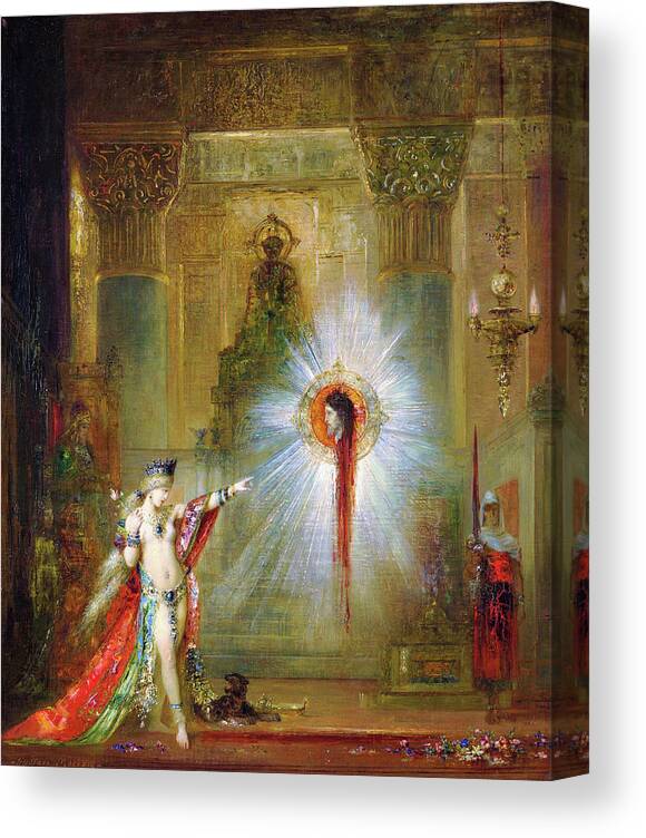 Gustave Moreau Canvas Print featuring the painting The Apparition - Digital Remastered Edition by Gustave Moreau