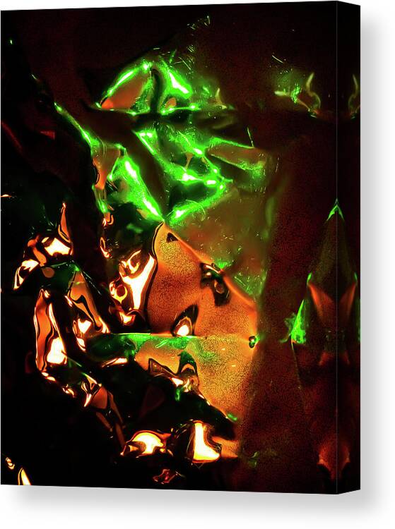 Abstract Canvas Print featuring the digital art The Green Knight by Liquid Eye