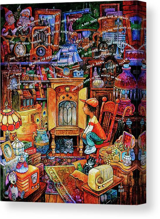 The Magic Box Canvas Print featuring the painting The Magic Box by Bill Bell