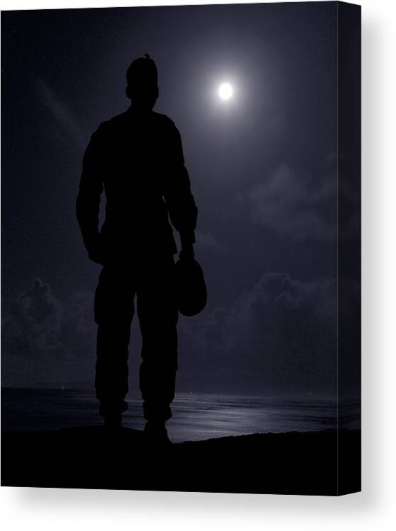 Soldier Canvas Print featuring the photograph The Unknown Cost by Jayson Tuntland