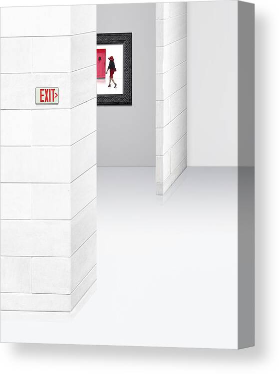 Exit Canvas Print featuring the photograph The Way Out by Richard Adams
