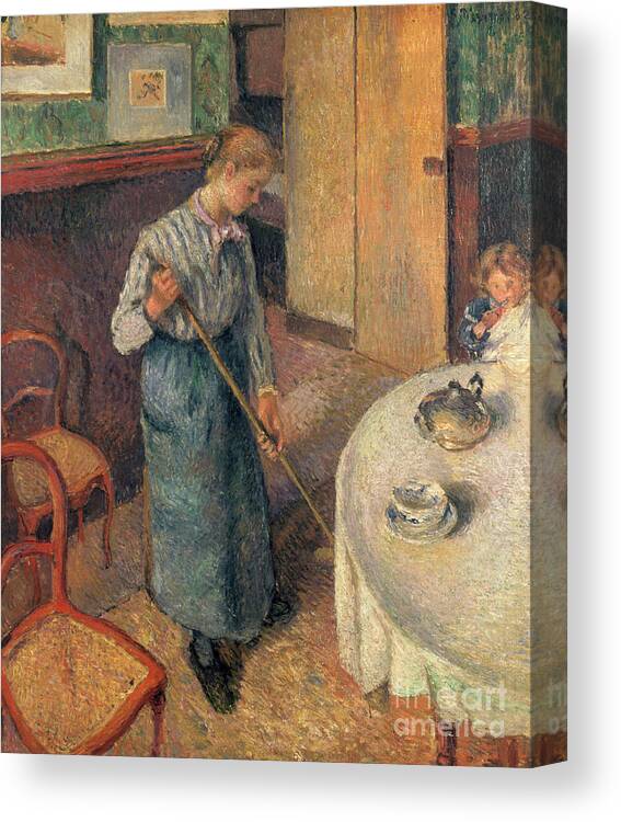 Toddler Canvas Print featuring the drawing The Young Servant, 1882. Artist Camille by Print Collector