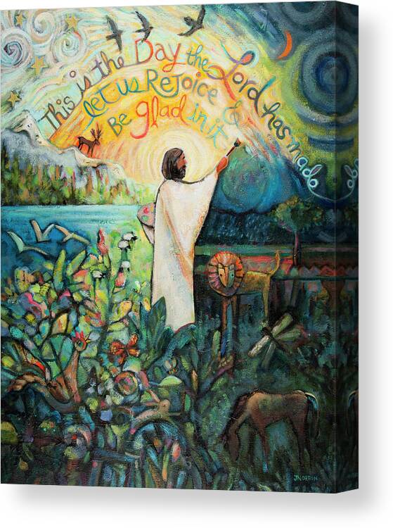 Jen Norton Canvas Print featuring the painting This Is The Day the Lord Has Made by Jen Norton