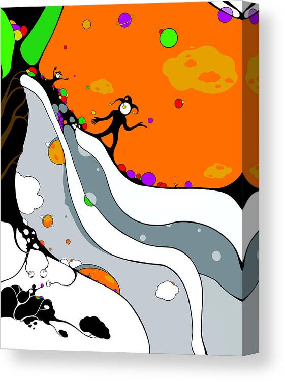 Avatar Canvas Print featuring the drawing Thoughtful Jesters by Craig Tilley