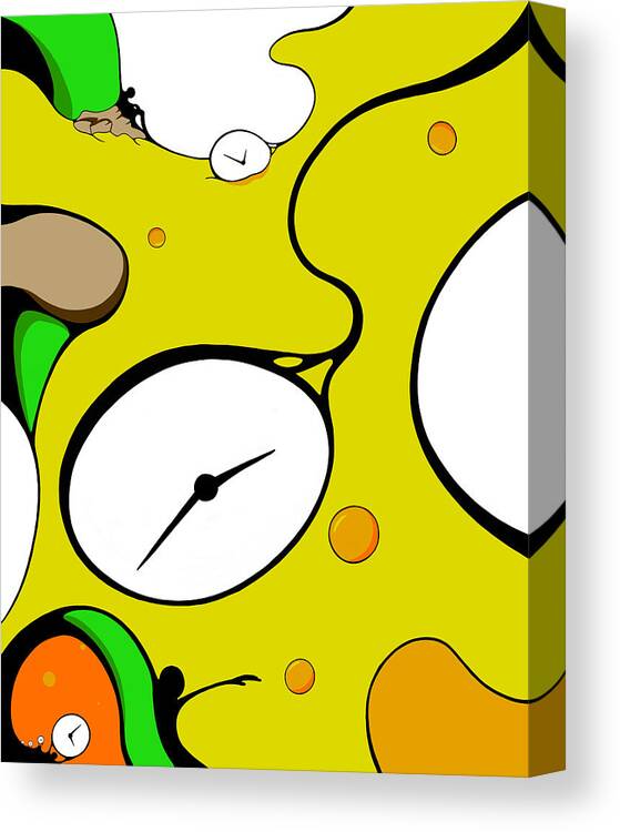 Clocks Canvas Print featuring the drawing Time Lapse by Craig Tilley
