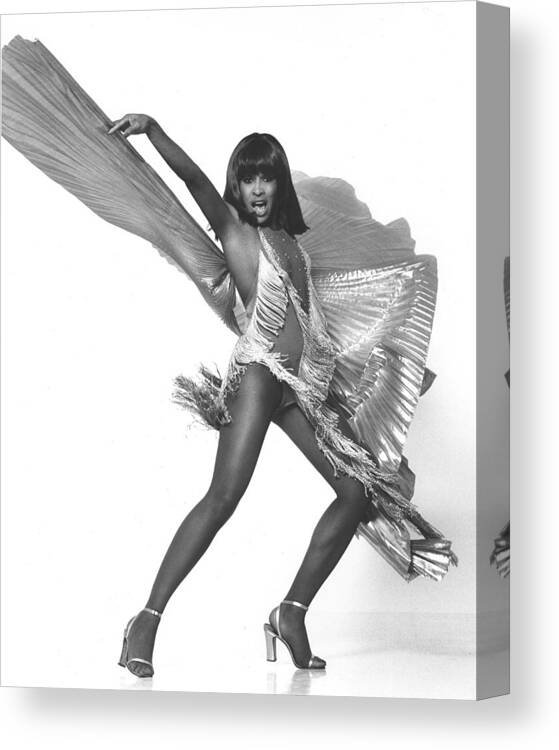 Singer Canvas Print featuring the photograph Tina Turner Portrait Session by Harry Langdon