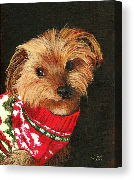 Animal Canvas Print featuring the painting Toby by Darice Machel McGuire