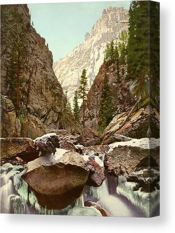  Canvas Print featuring the photograph Toltec Gorge by Detroit Photographic Company
