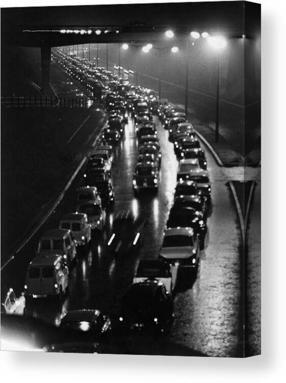 England Canvas Print featuring the photograph Traffic Jam by Ian Tyas
