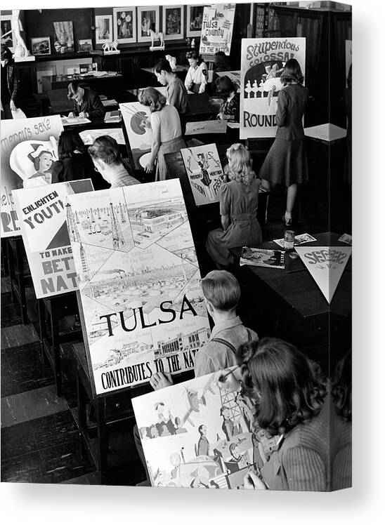Usa Canvas Print featuring the photograph Trainees by Alfred Eisenstaedt