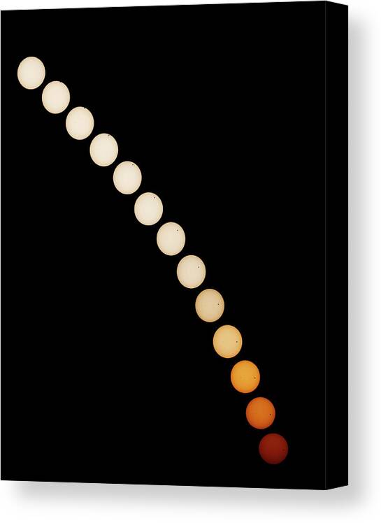 Black Color Canvas Print featuring the photograph Transit Of Venus Across The Sun by Siegfried Layda