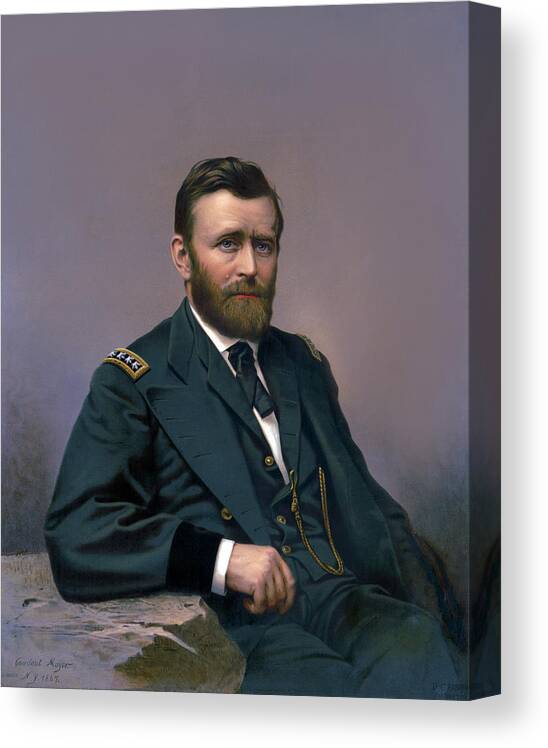 Ulysses S. Grant Canvas Print featuring the painting Ulysses S. Grant by Unknown
